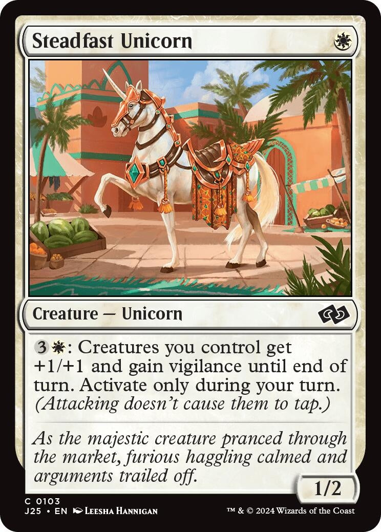 Steadfast Unicorn (103) [J25] - MTG Single