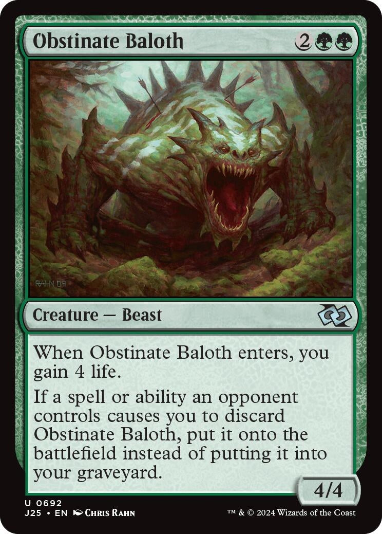 Obstinate Baloth (692) [J25] - MTG Single