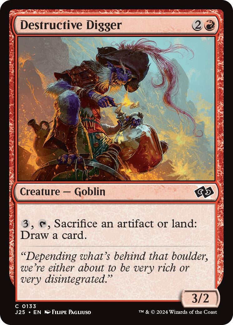 Destructive Digger (133) [J25] - MTG Single