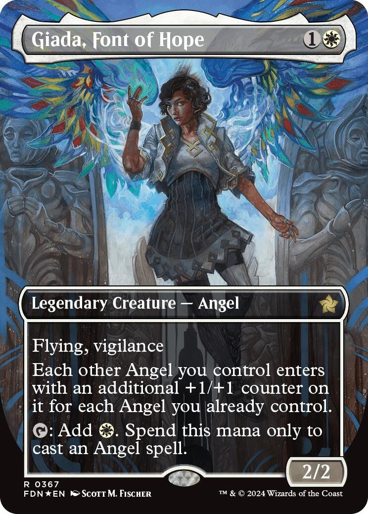 Giada Font of Hope (Borderless) (Mana Foil) (367) [FDN] - MTG Single