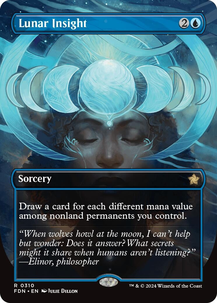 Lunar Insight (Borderless) (310) [FDN] - MTG Single