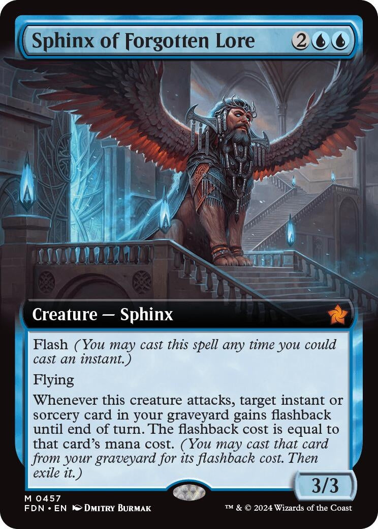 Sphinx of Forgotten Lore (Extended Art) (457) [FDN] - MTG Single