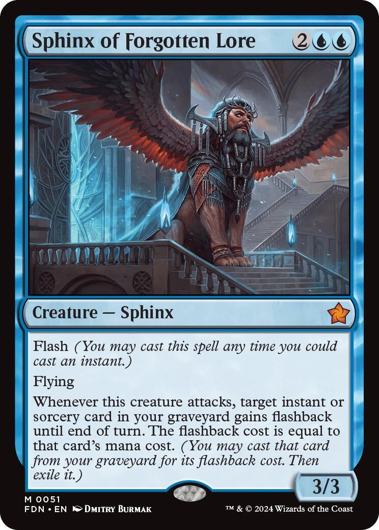 Sphinx of Forgotten Lore (51) [FDN] - MTG Single