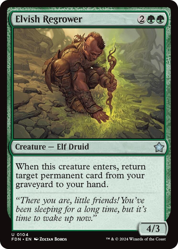 Elvish Regrower (104) [FDN] - MTG Single
