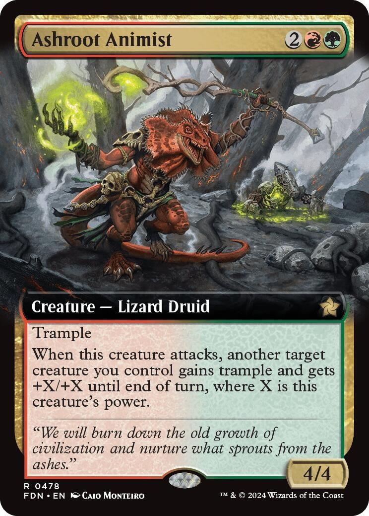 Ashroot Animist (Extended Art) (478) [FDN] - MTG Single