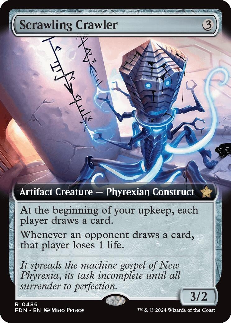 Scrawling Crawler (Extended Art) (486) [FDN] - MTG Single