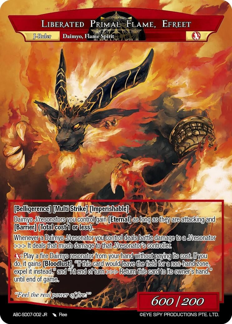 Efreet Imprisoned Lord Of Flame // Liberated Primal Flame Efreet (7002) [ABC-SD] - Force of Will Single