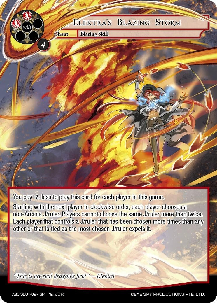 Elektra’s Blazing Storm (1027) [ABC-SD] - Force of Will Single