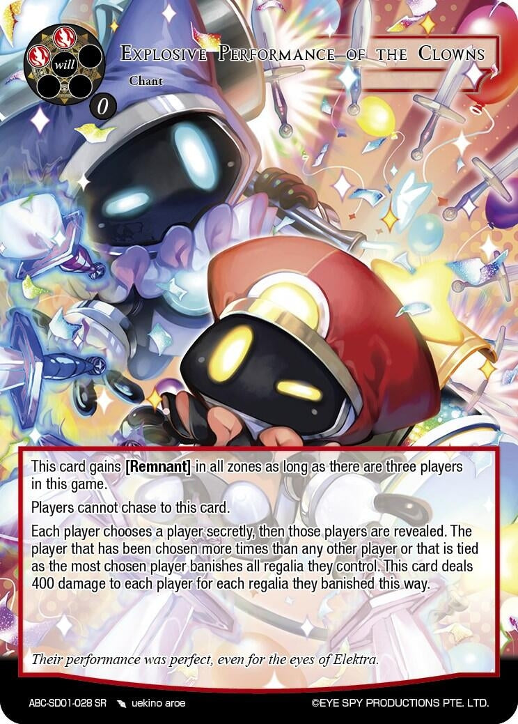 Explosvie Performance Of The Clowns (1028) [ABC-SD] - Force of Will Single