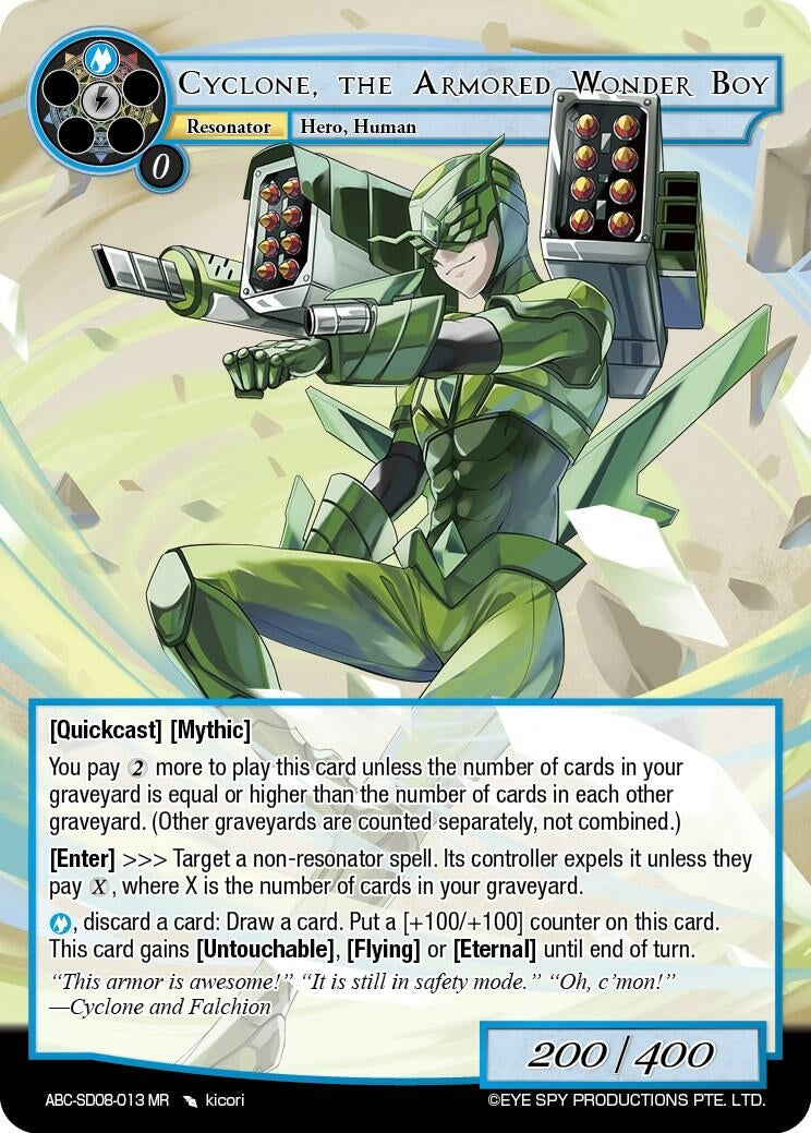 Cyclone the Armored Wonder Boy (8013) [ABC-SD] - Force of Will Single