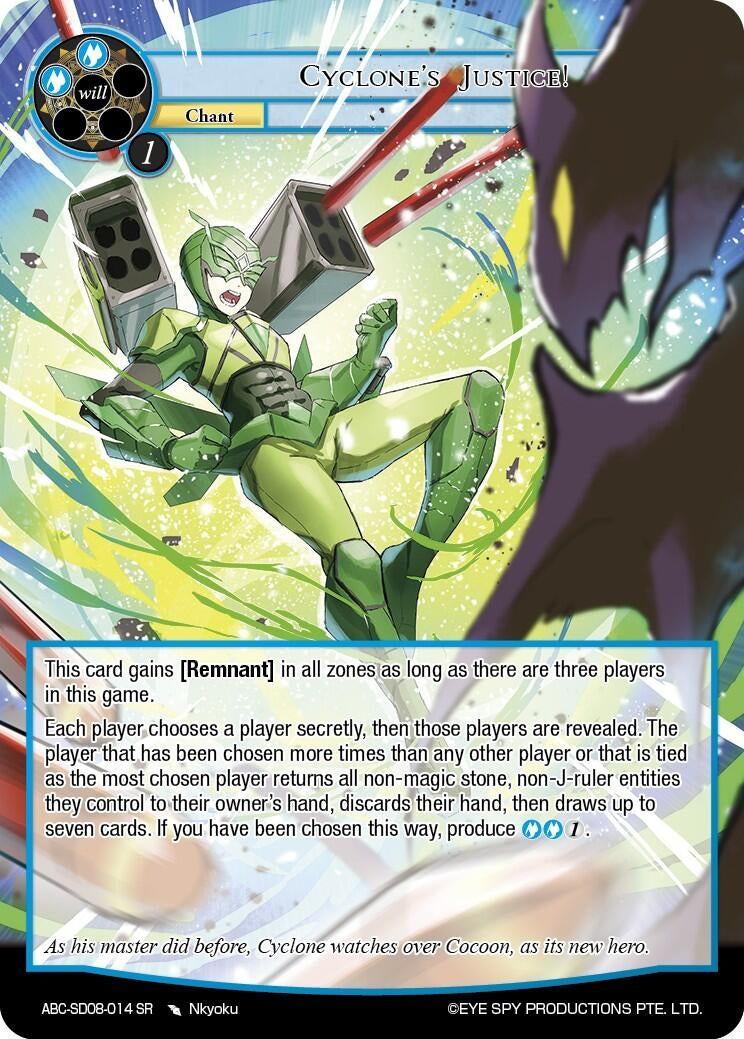 Cyclone’s Justice (8014) [ABC-SD] - Force of Will Single