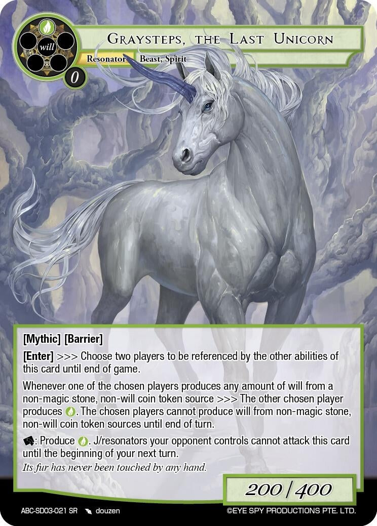Graysteps The Last Unicorn (3021) [ABC-SD] - Force of Will Single