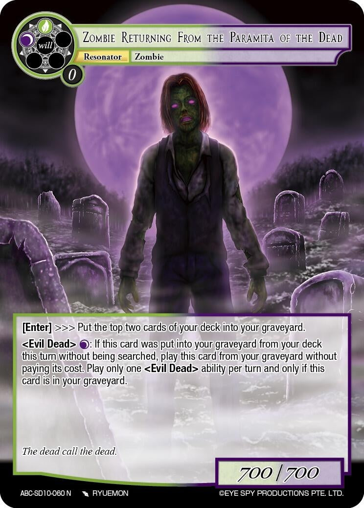 Zombie Returning From The Paramita Of The Dead (10060) [ABC-SD] - Force of Will Single