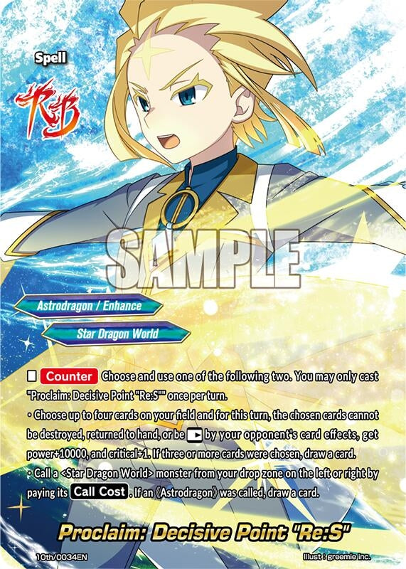 Proclaim: Decisive Point ’Re:S’ (10) [10th] - Future Card BuddyFight Single