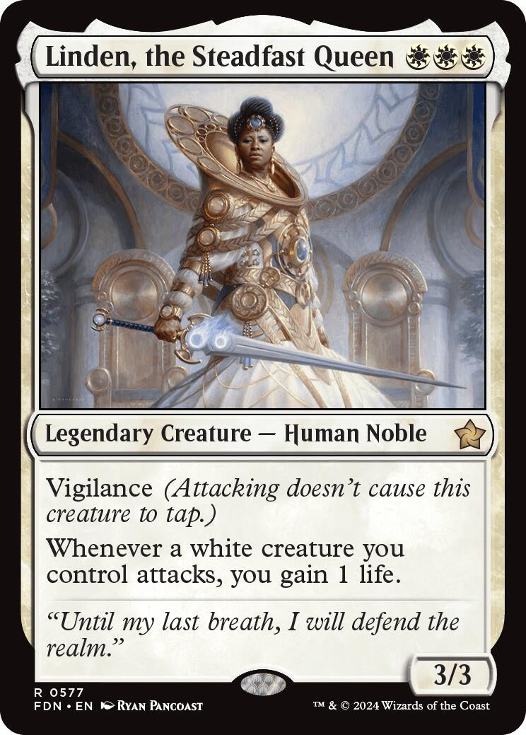 Linden the Steadfast Queen (577) [FDN] - MTG Single