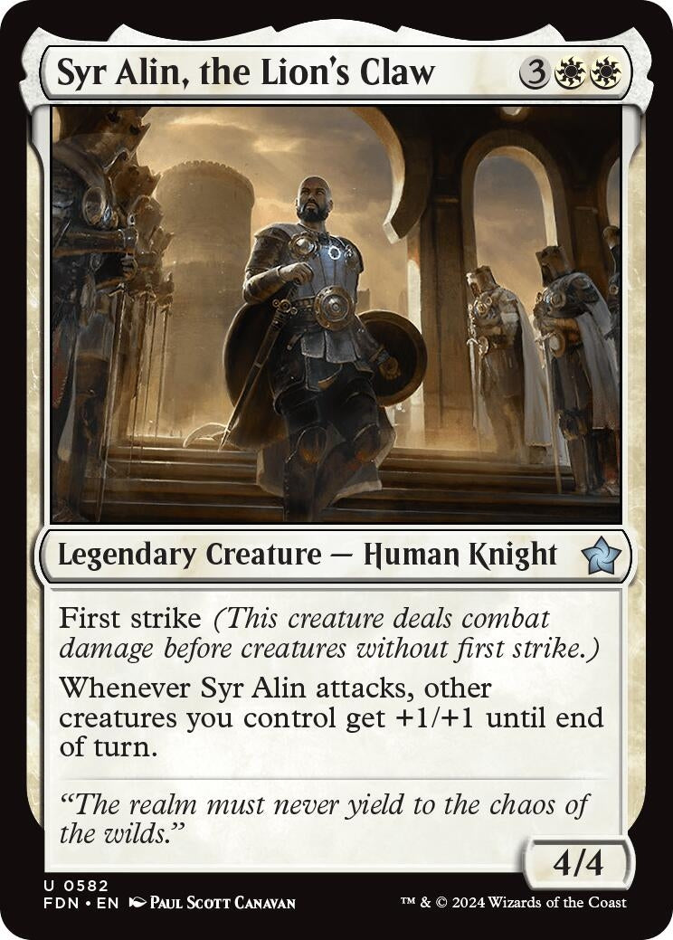 Syr Alin the Lion’s Claw (582) [FDN] - MTG Single