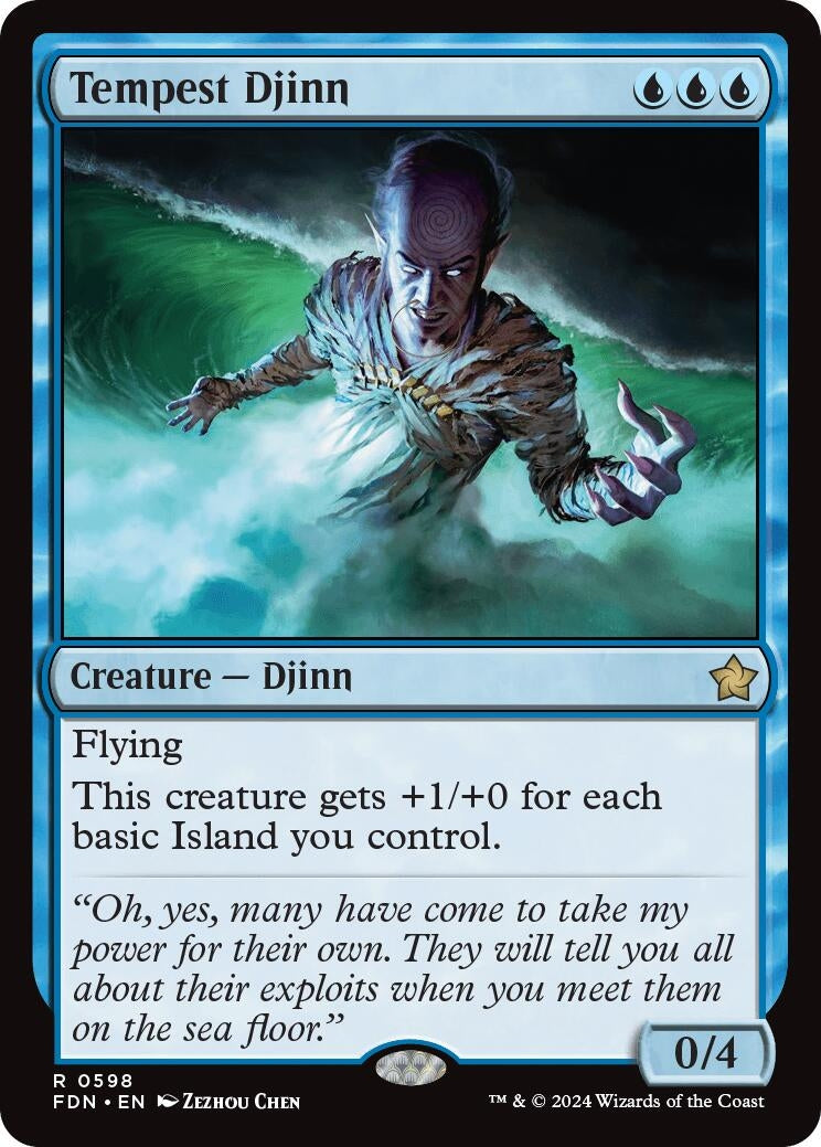 Tempest Djinn (598) [FDN] - MTG Single