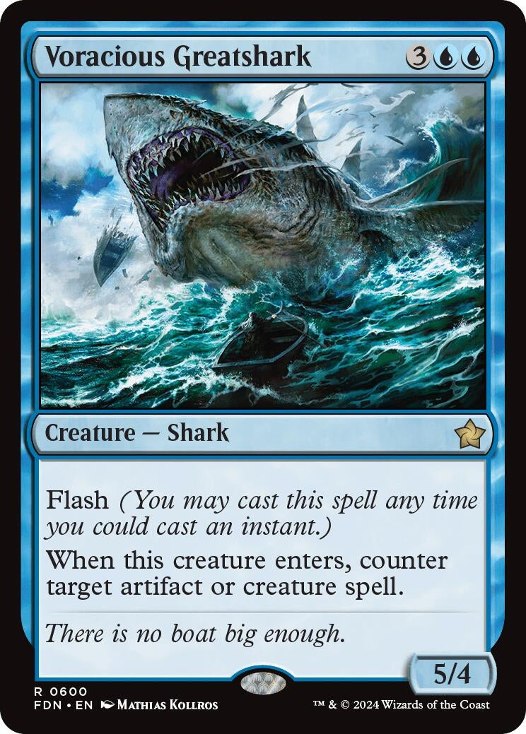 Voracious Greatshark (600) [FDN] - MTG Single