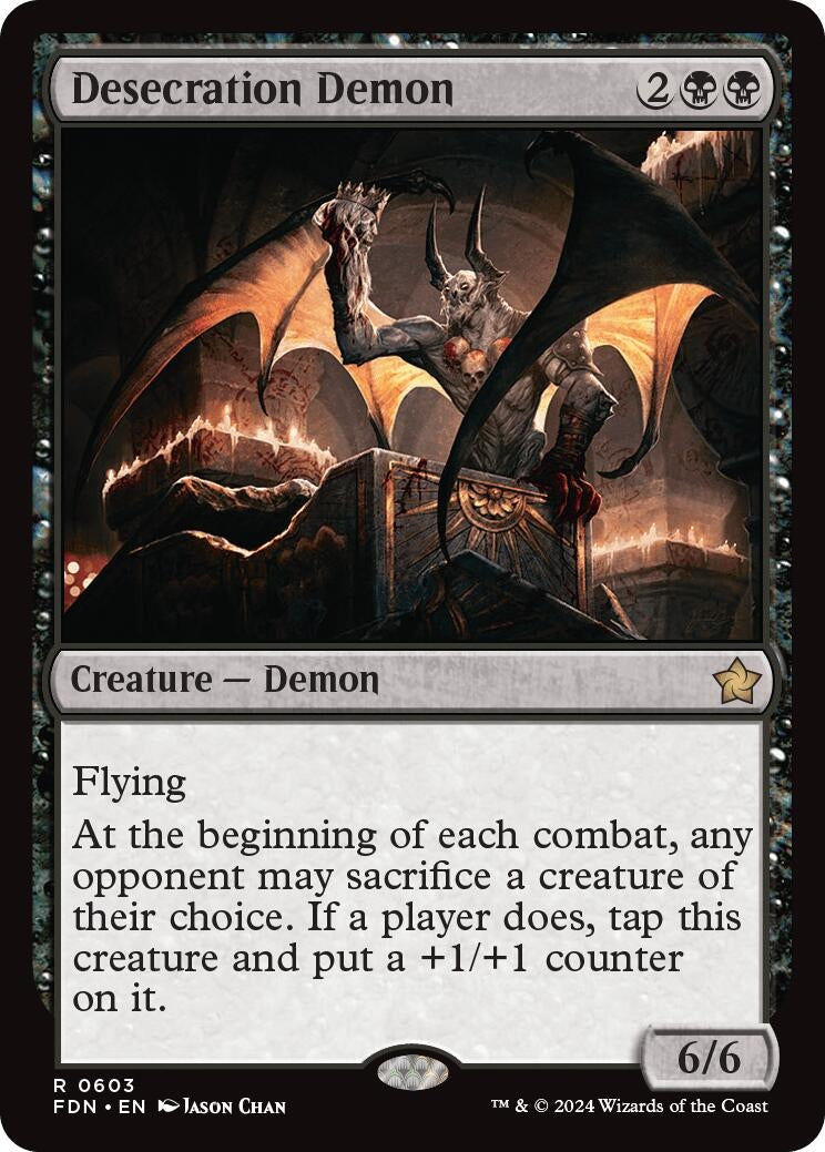 Desecration Demon (603) [FDN] - MTG Single