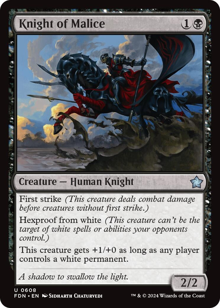 Knight of Malice (608) [FDN] - MTG Single