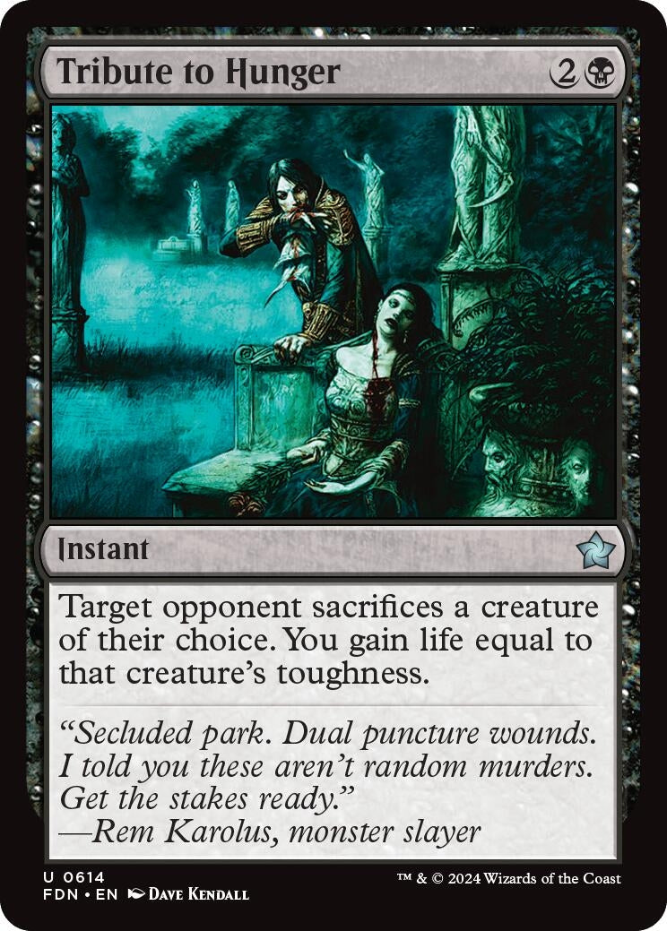 Tribute to Hunger (614) [FDN] - MTG Single
