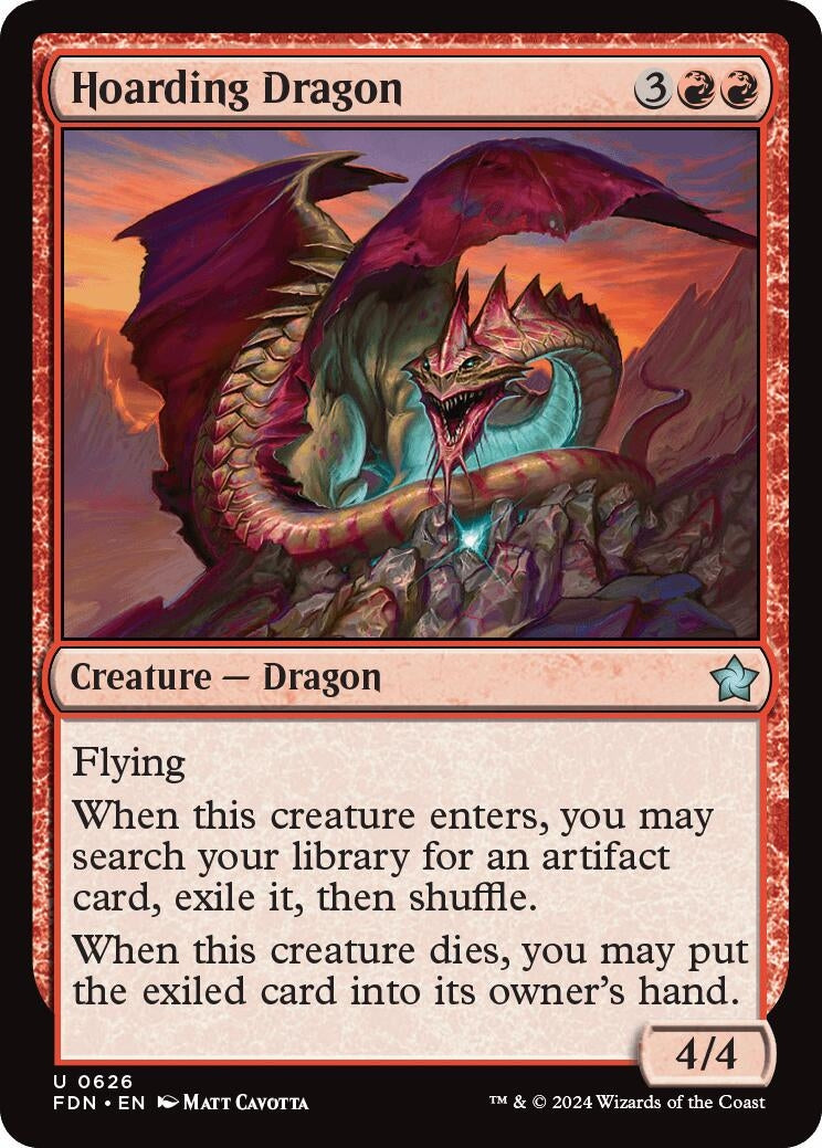 Hoarding Dragon (626) [FDN] - MTG Single