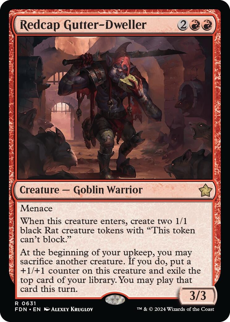 Redcap Gutter-Dweller (631) [FDN] - MTG Single