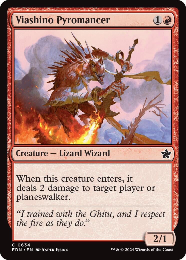 Viashino Pyromancer (634) [FDN] - MTG Single