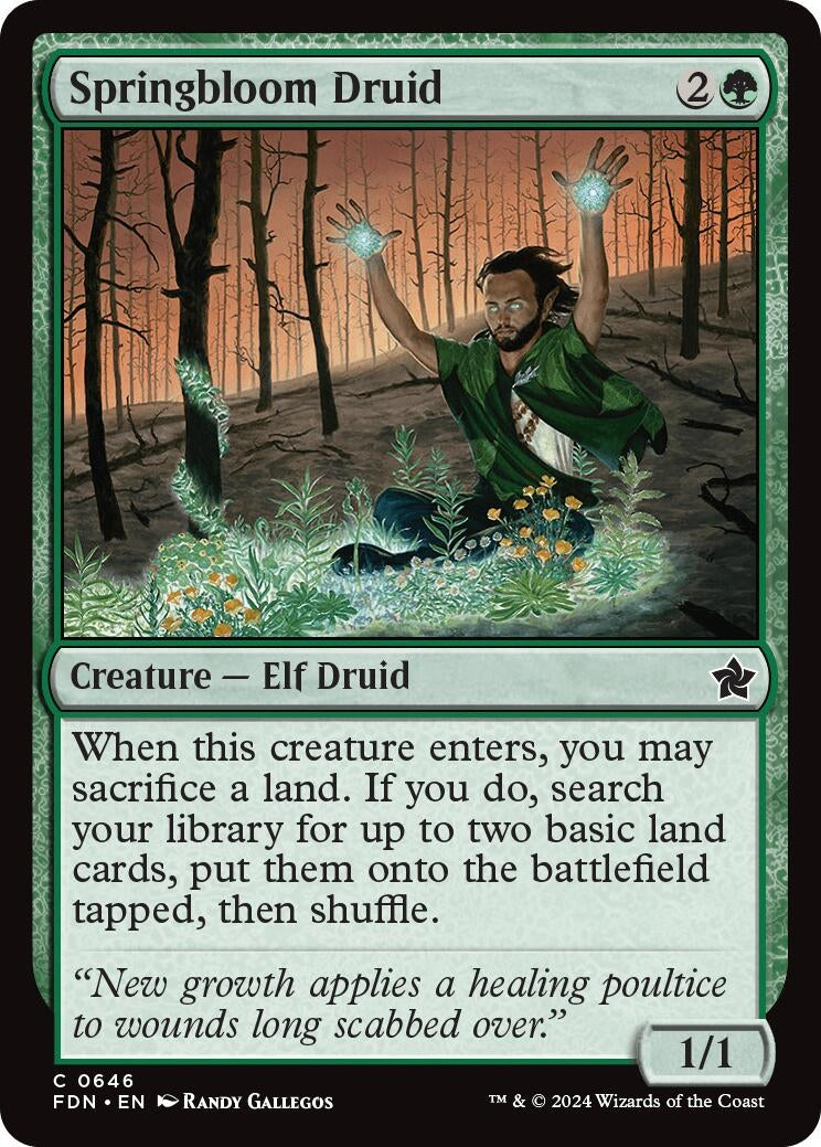 Springbloom Druid (646) [FDN] - MTG Single
