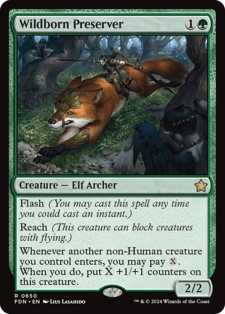 Wildborn Preserver (650) [FDN] - MTG Single