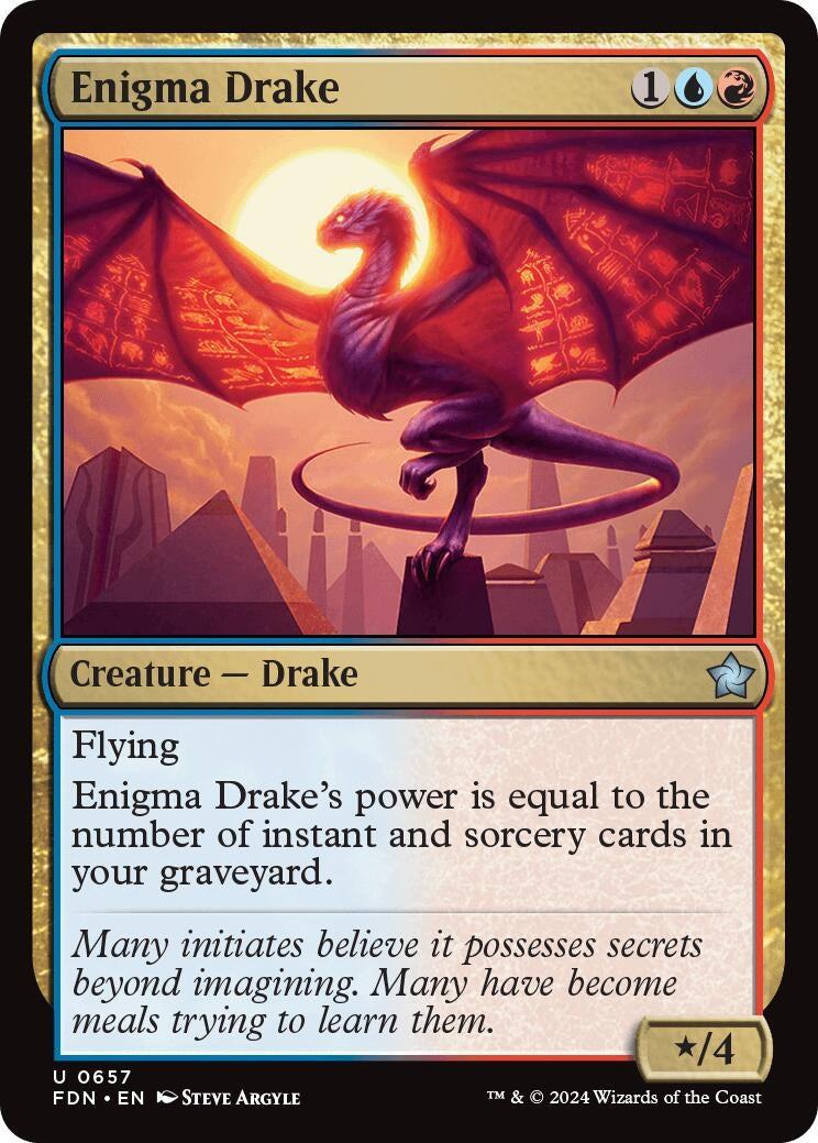 Enigma Drake (657) [FDN] - MTG Single
