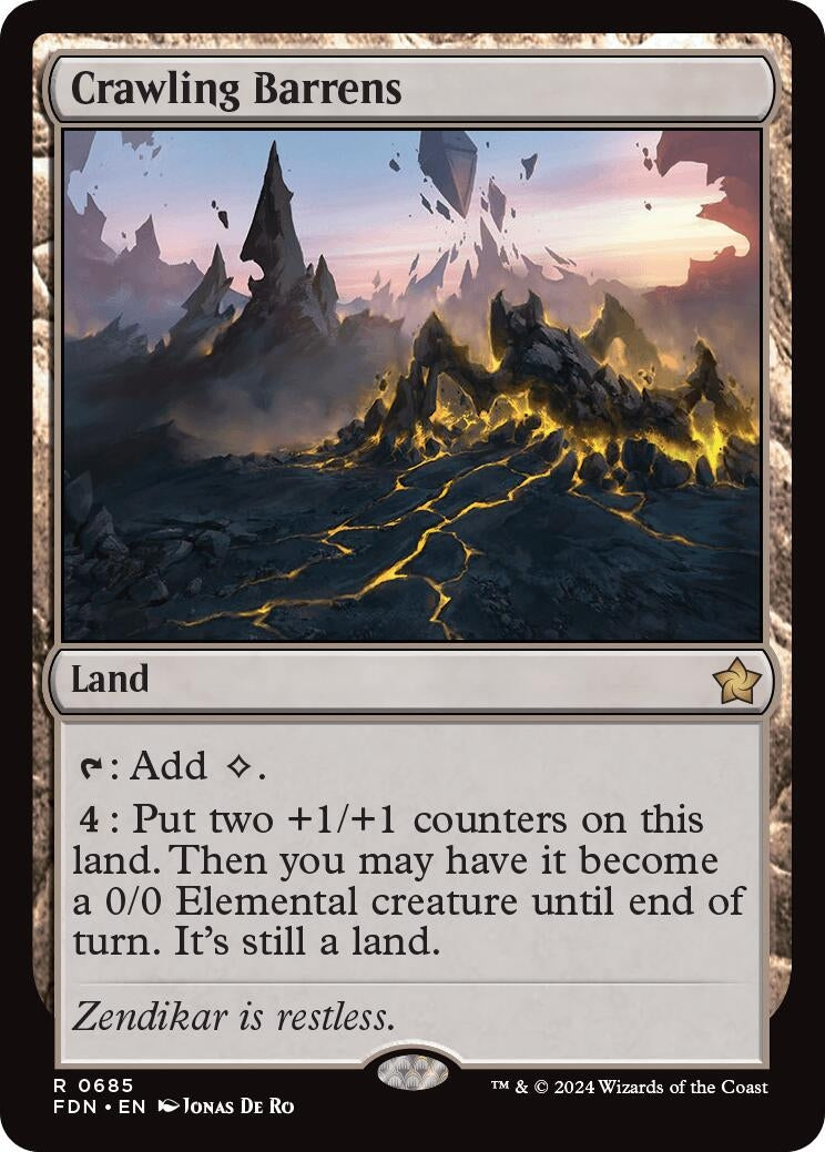 Crawling Barrens (685) [FDN] - MTG Single
