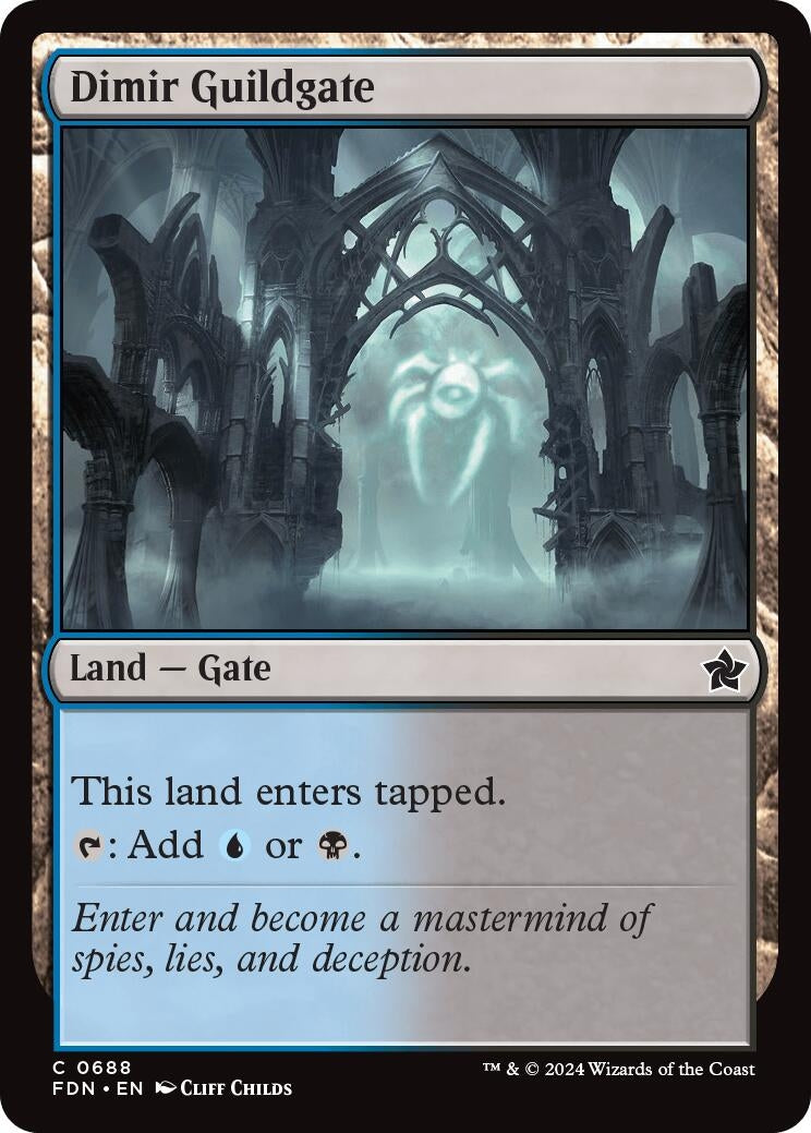 Dimir Guildgate (688) [FDN] - MTG Single