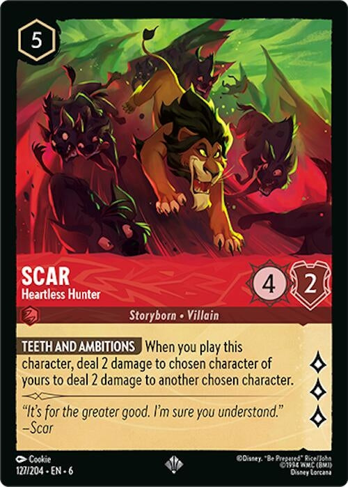 Scar – Heartless Hunter (127) (6) - Disney Lorcana Single