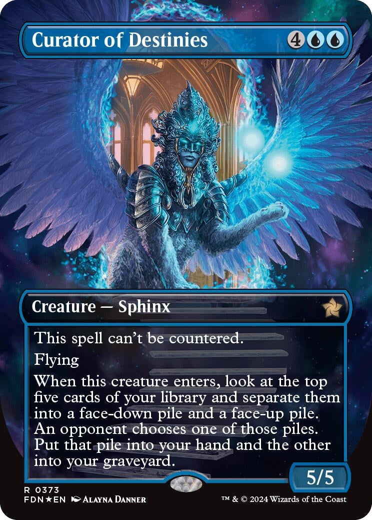 Curator of Destinies (Borderless) (Mana Foil) (373) [FDN] - MTG Single