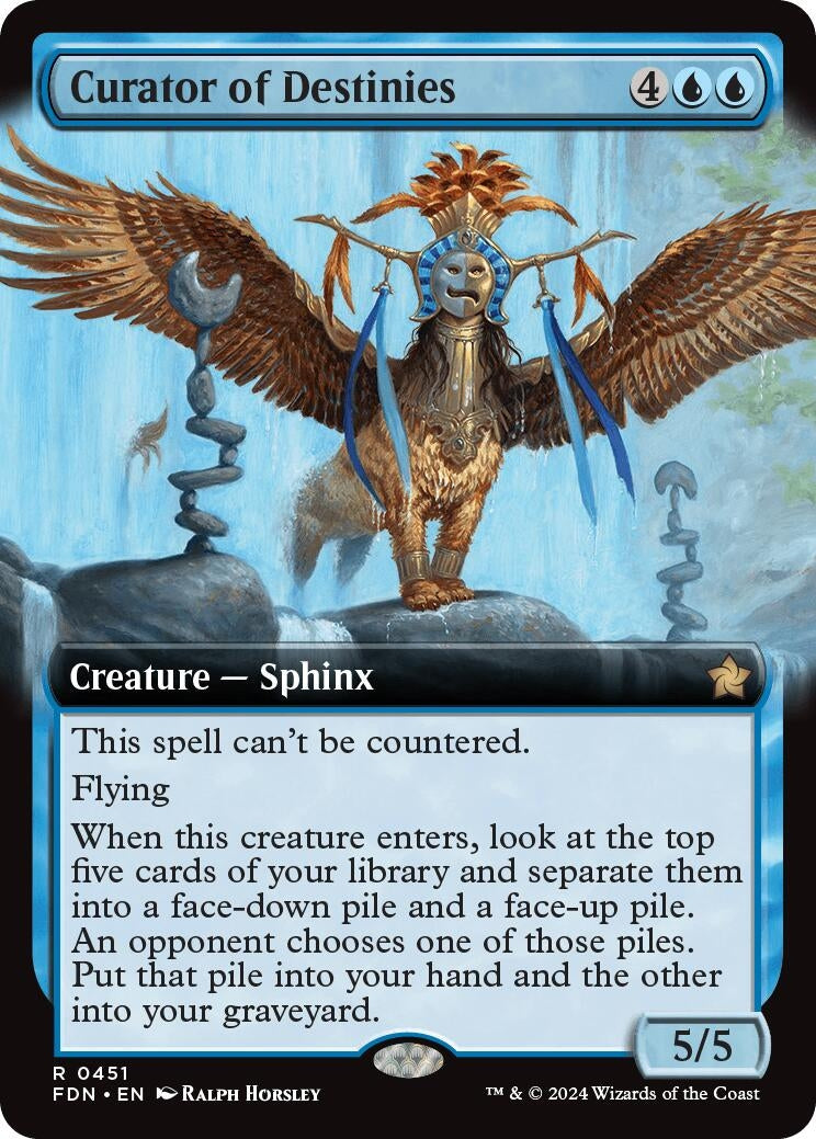 Curator of Destinies (Extended Art) (451) [FDN] - MTG Single