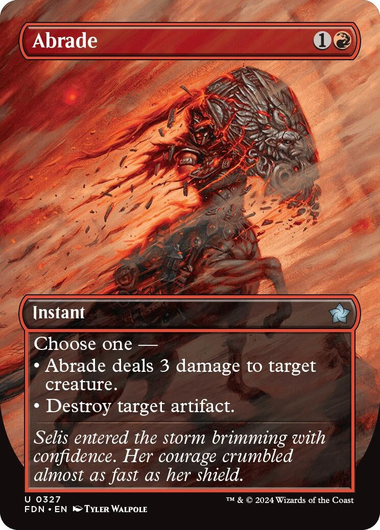 Abrade (Borderless) (327) [FDN] - MTG Single