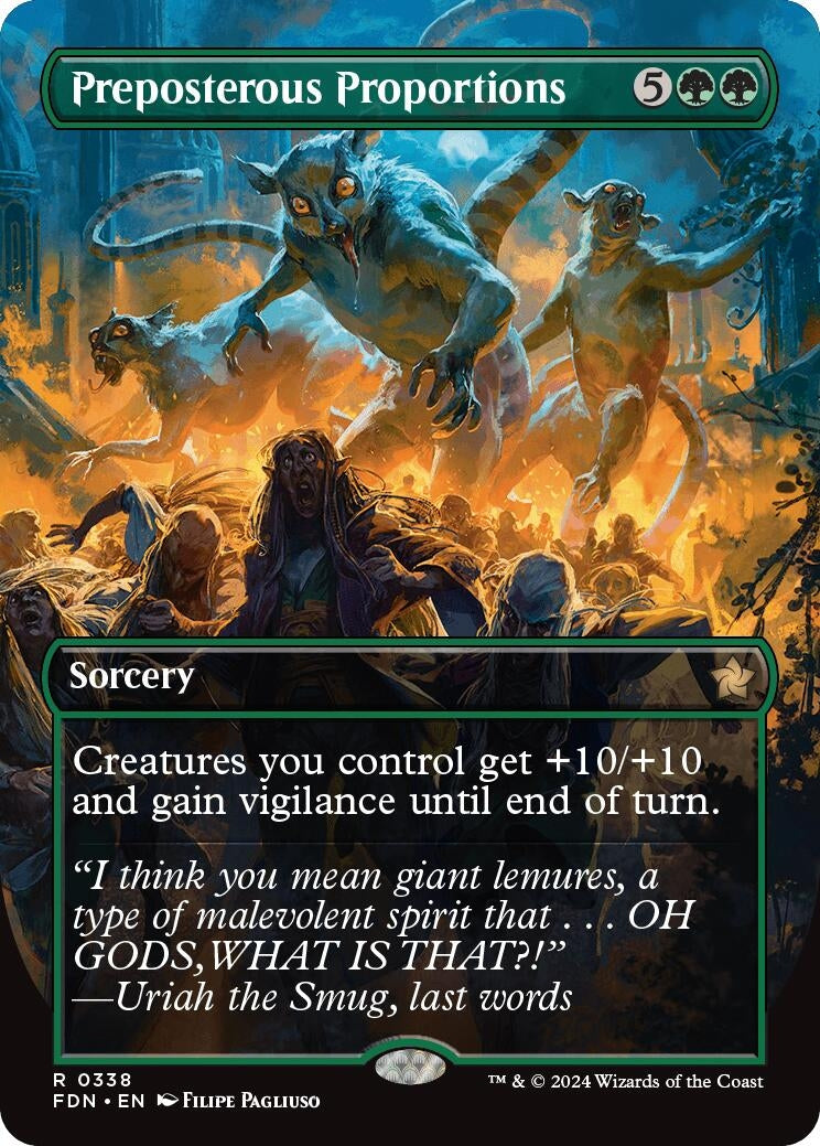 Preposterous Proportions (Borderless) (338) [FDN] - MTG Single