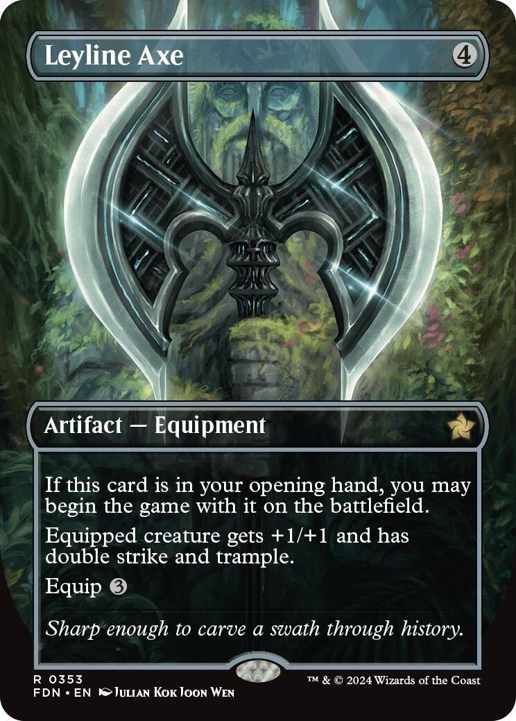Leyline Axe (Borderless) (353) [FDN] - MTG Single