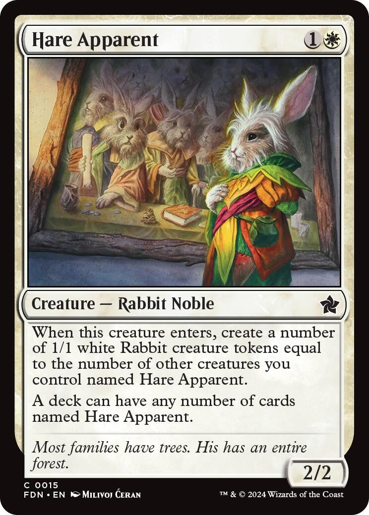 Hare Apparent (15) [FDN] - MTG Single