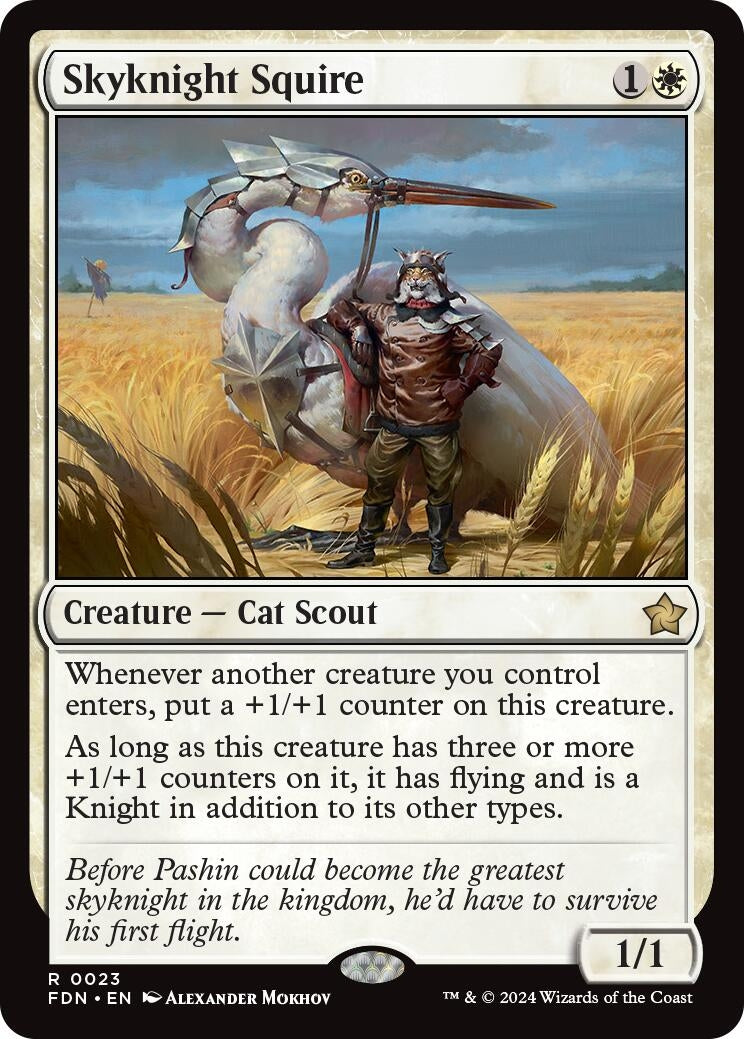 Skyknight Squire (23) [FDN] - MTG Single