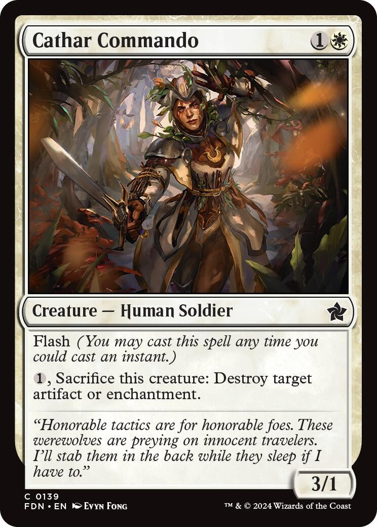 Cathar Commando (139) [FDN] - MTG Single