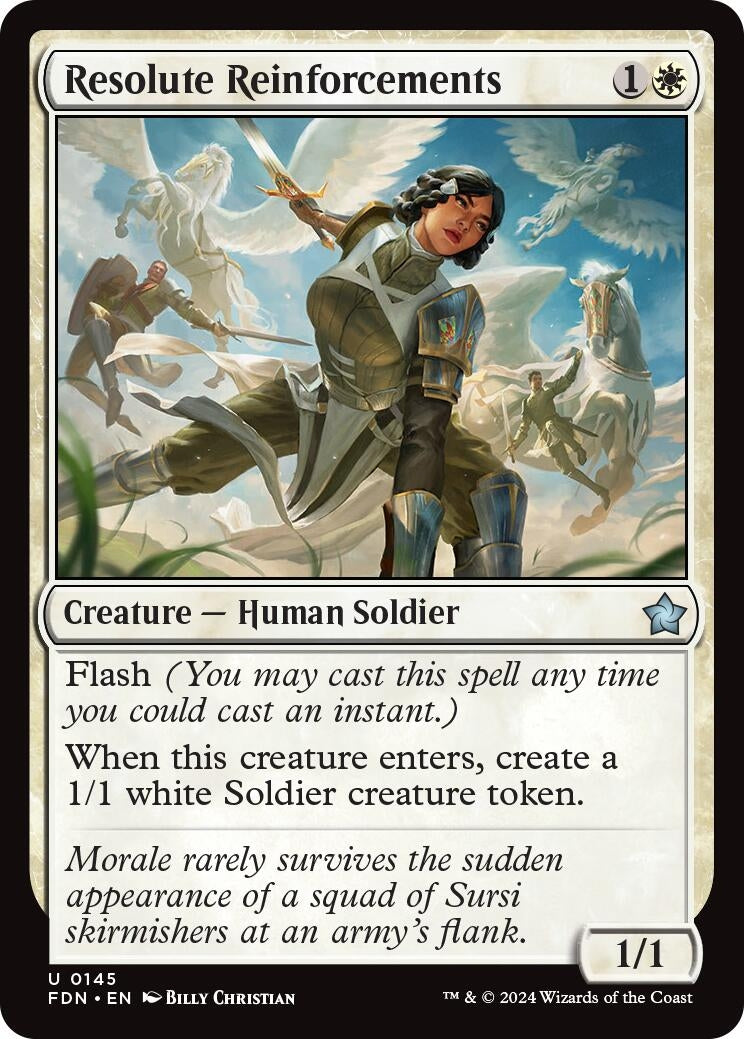 Resolute Reinforcements (145) [FDN] - MTG Single