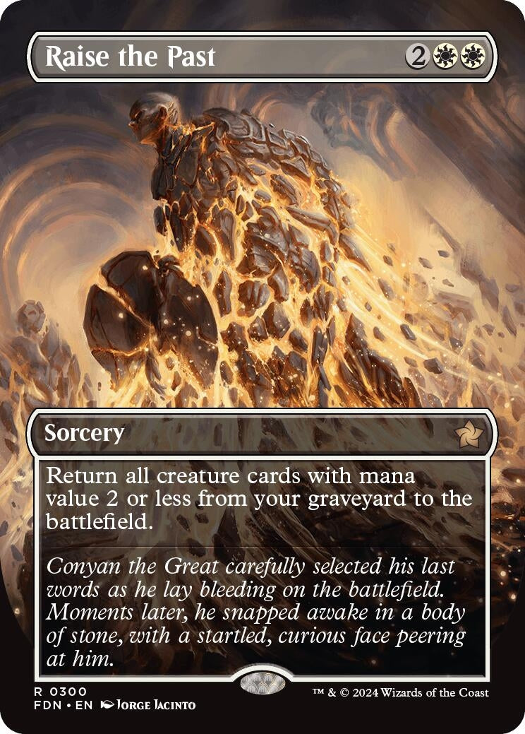 Raise the Past (Borderless) [FDN] - MTG Single