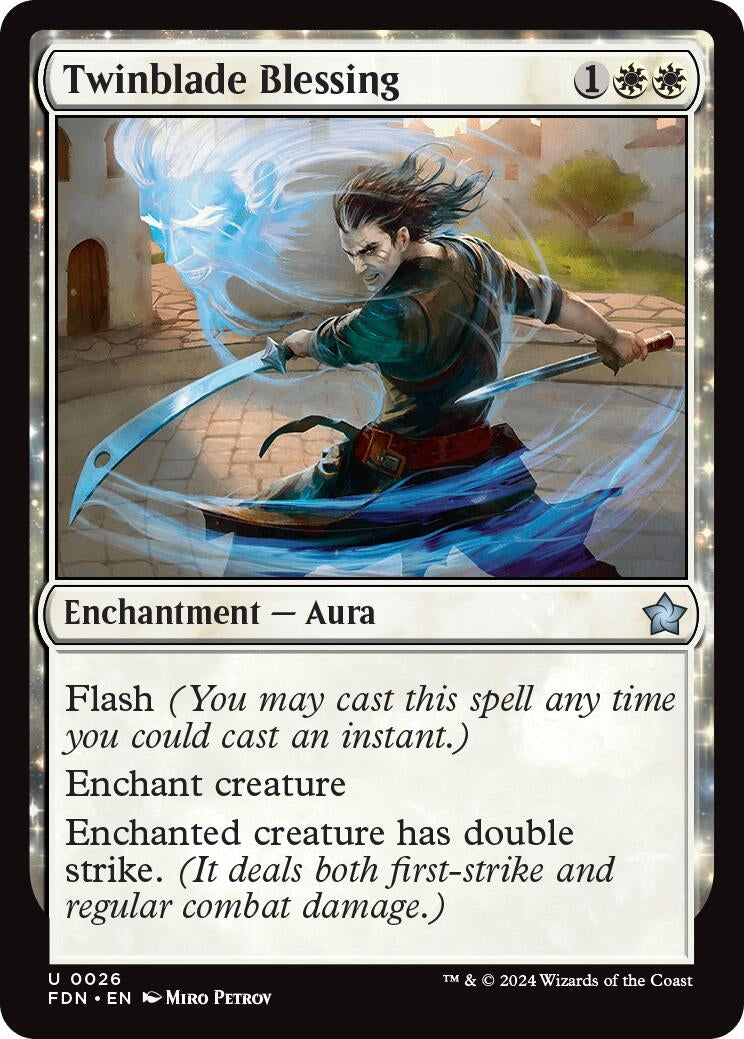 Twinblade Blessing [FDN] - MTG Single