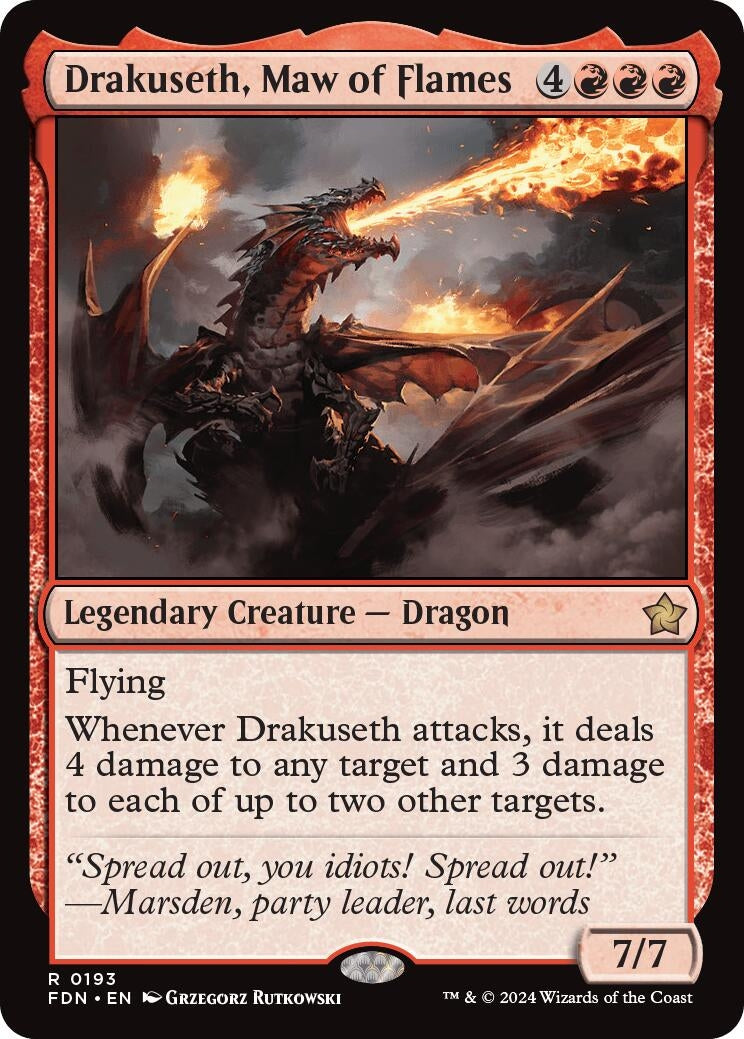 Drakuseth Maw of Flames (193) [FDN] - MTG Single