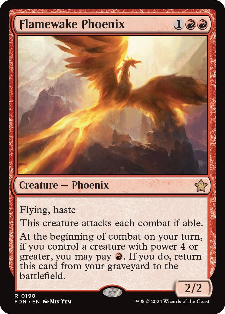Flamewake Phoenix (198) [FDN] - MTG Single