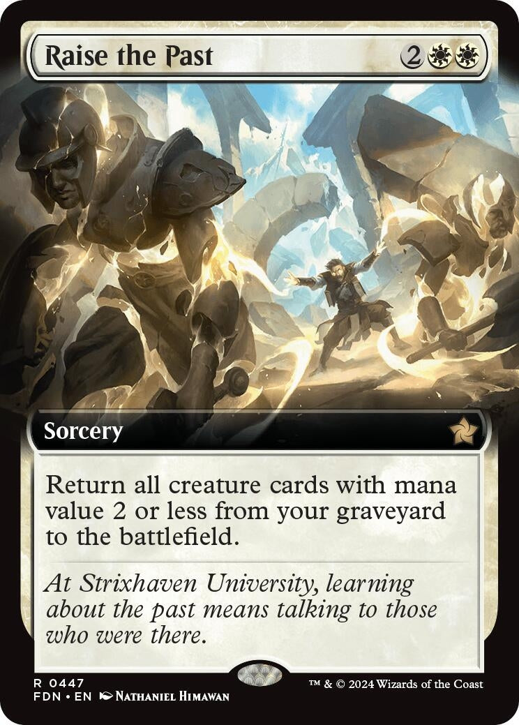 Raise the Past (Extended Art) (447) [FDN] - MTG Single