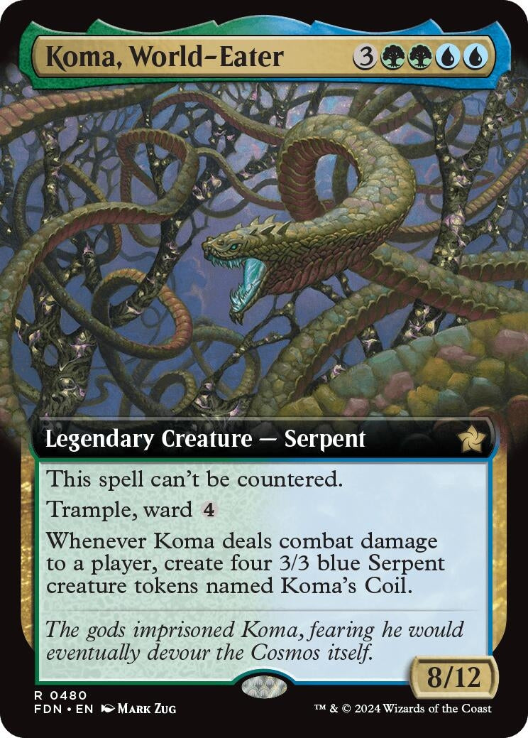 Koma World-Eater (Extended Art) (480) [FDN] - MTG Single