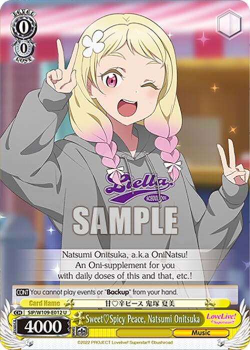 SweetSpicy Peace Natsumi Onitsuka (109012) [SIF] - Weiss Schwarz Single